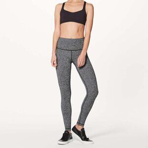 Lululemon Wunder Under Hi-Rise Tight 28" In Heathered Black Size 8